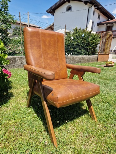 Poltrona reclinabile vintage - reclinabile,