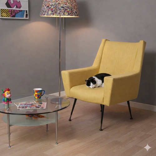 Poltrona vintage tessuto - vintage,