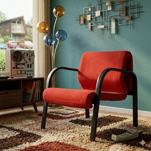 Poltrona vintage tessuto - vintage, in