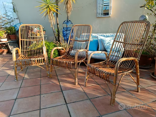 Poltrone rattan vintage - poltrone,
