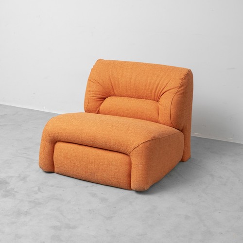 Poltrona tessuto arancione - poltrona,